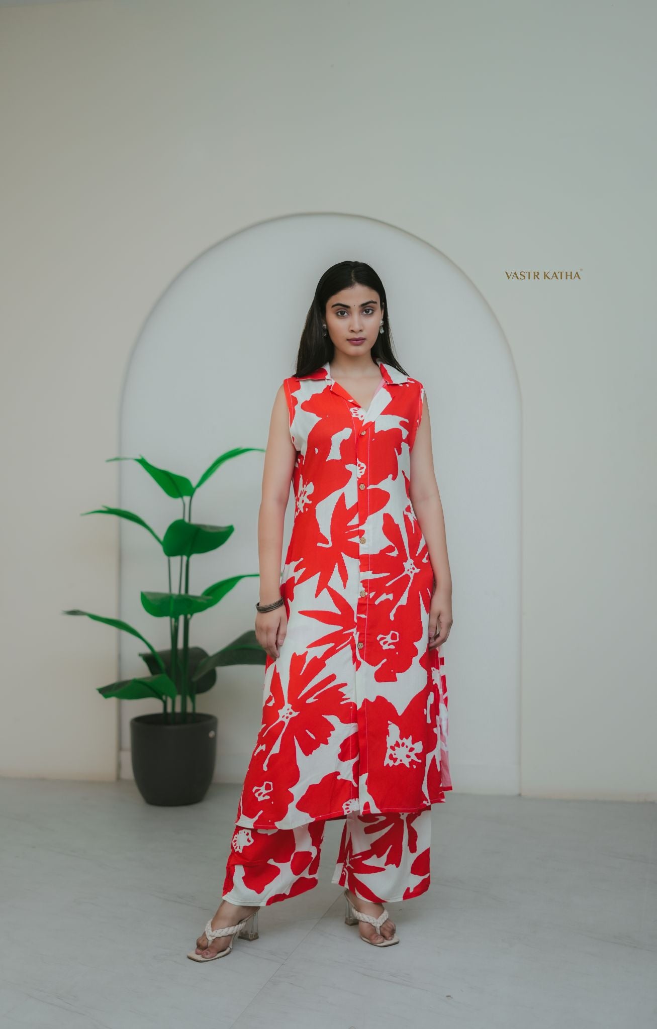 Vermilion Floral Co-ord Set