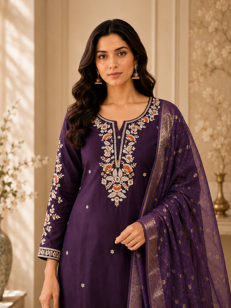 Jamuni Gulnaar 3 Piece Suit Set
