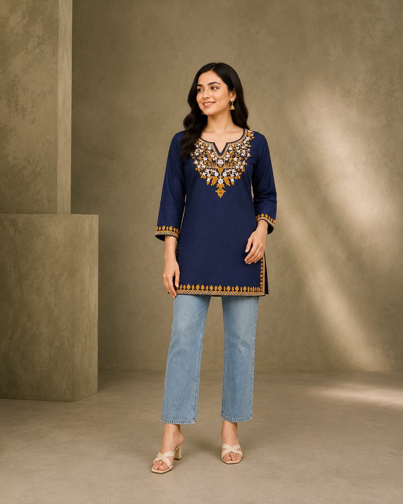 Neelambara Embroidered Kurti