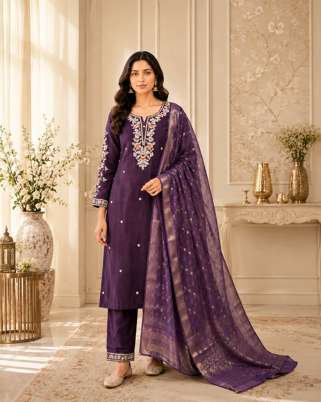 Jamuni Gulnaar 3 Piece Suit Set