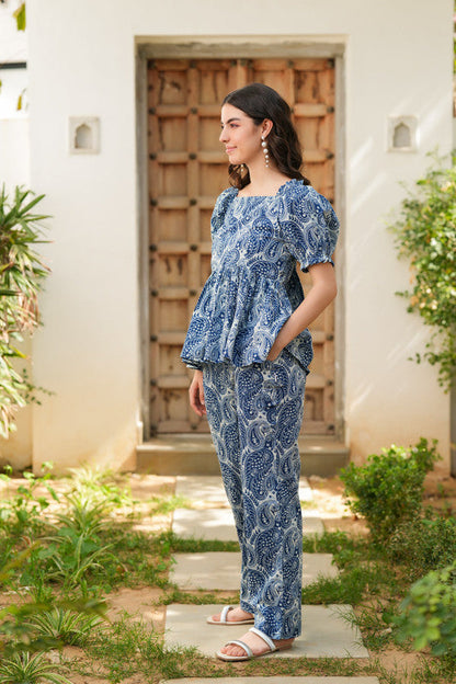 💙 Blue Paisley Print Co-Ord Set