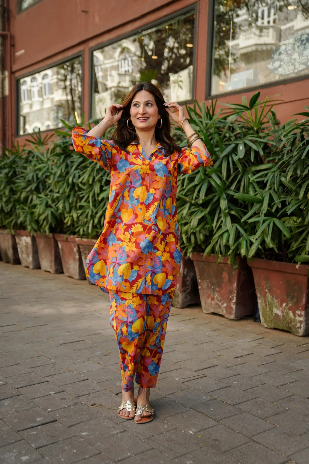 Fiery Bloom Co-ord Set – Sunset Garden Edit 🔥🌺