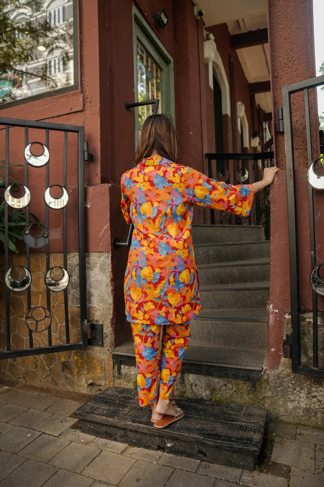 Fiery Bloom Co-ord Set – Sunset Garden Edit 🔥🌺
