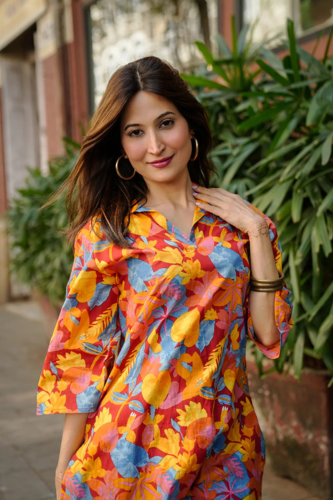 Fiery Bloom Co-ord Set – Sunset Garden Edit 🔥🌺