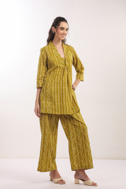Mustard Ikat Co-Ord Set 🍷✨