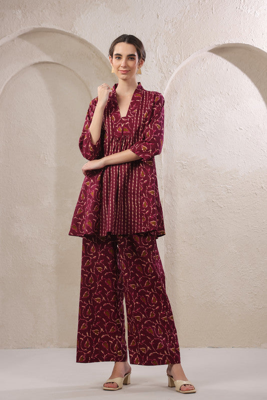 Wine Ikat Co-Ord Set 🍷✨