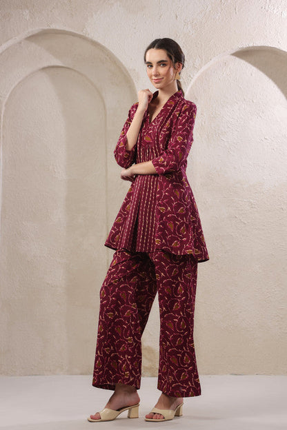 Wine Ikat Co-Ord Set 🍷✨