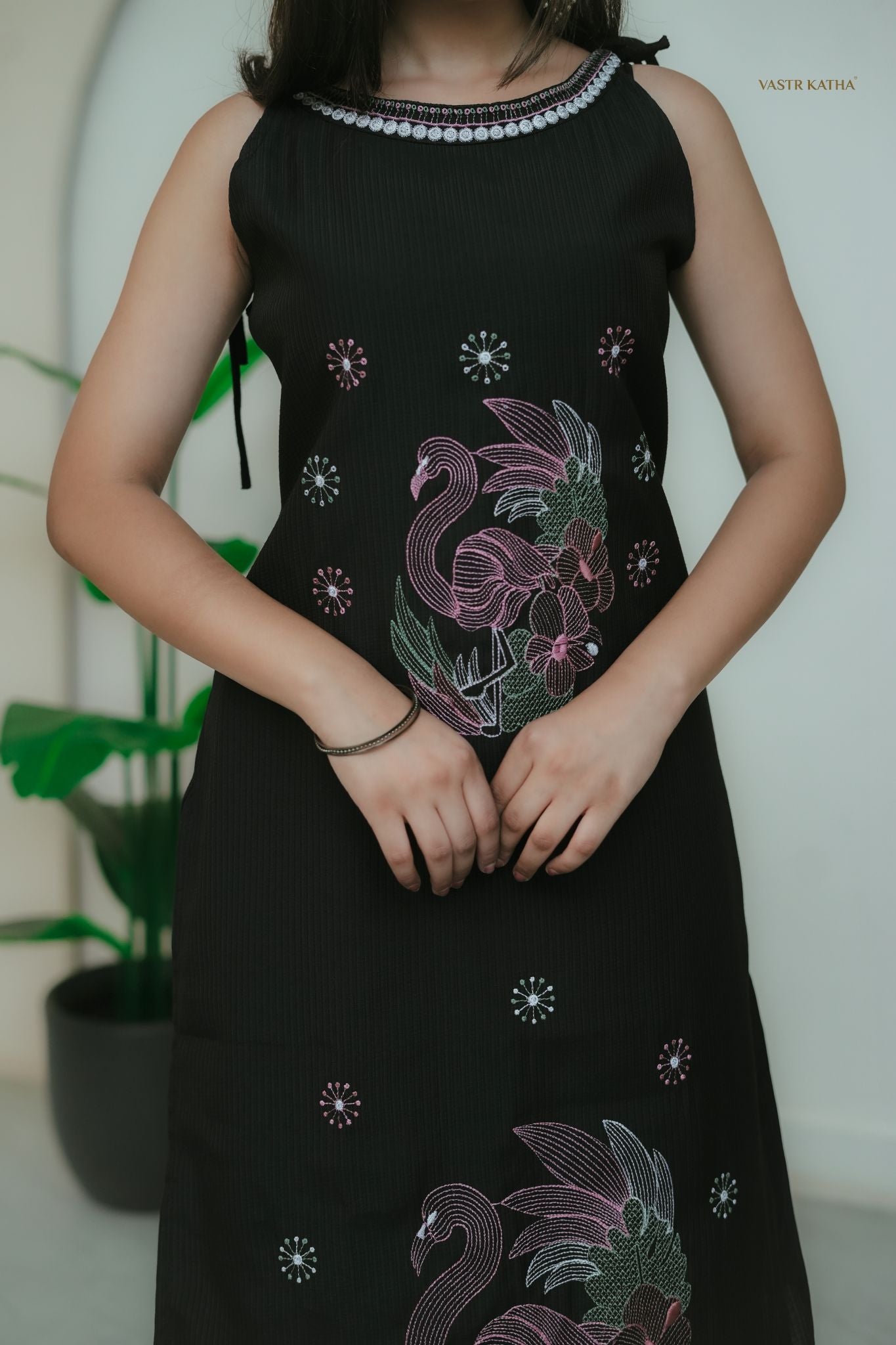 Midnight Elegance Embroidered Kurta Set