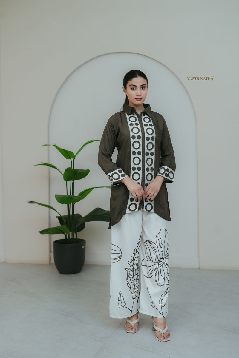 Olive Graphic Co-ord Set