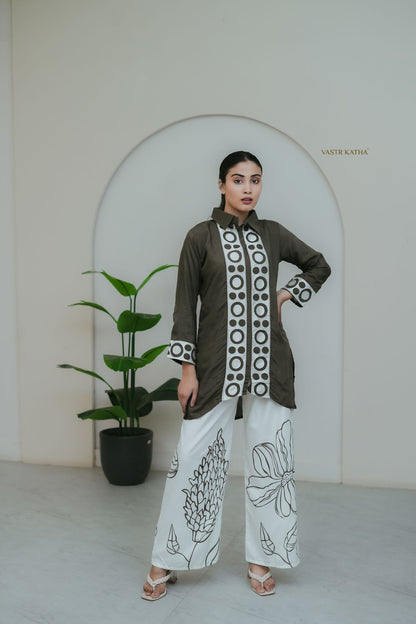 Olive Graphic Co-ord Set