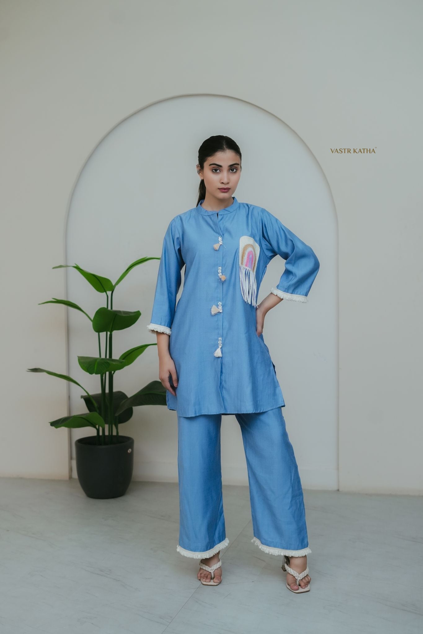 Cerulean Tassel Co-ord Set