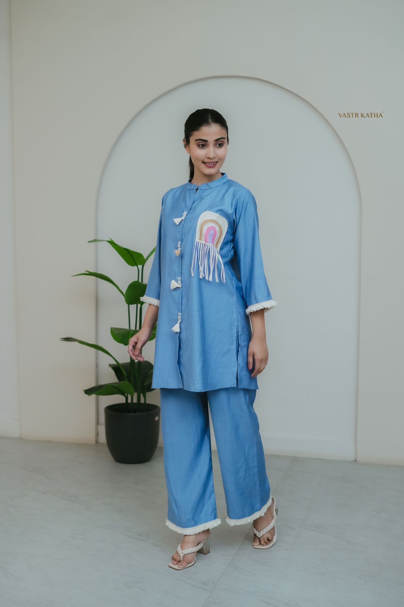 Cerulean Tassel Co-ord Set