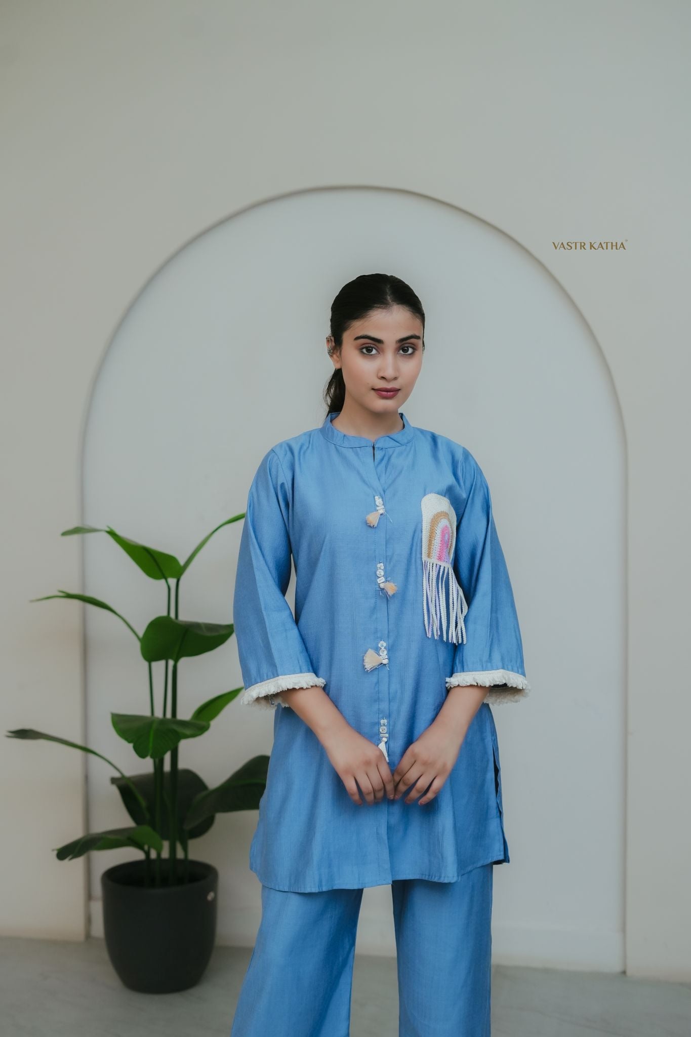 Cerulean Tassel Co-ord Set