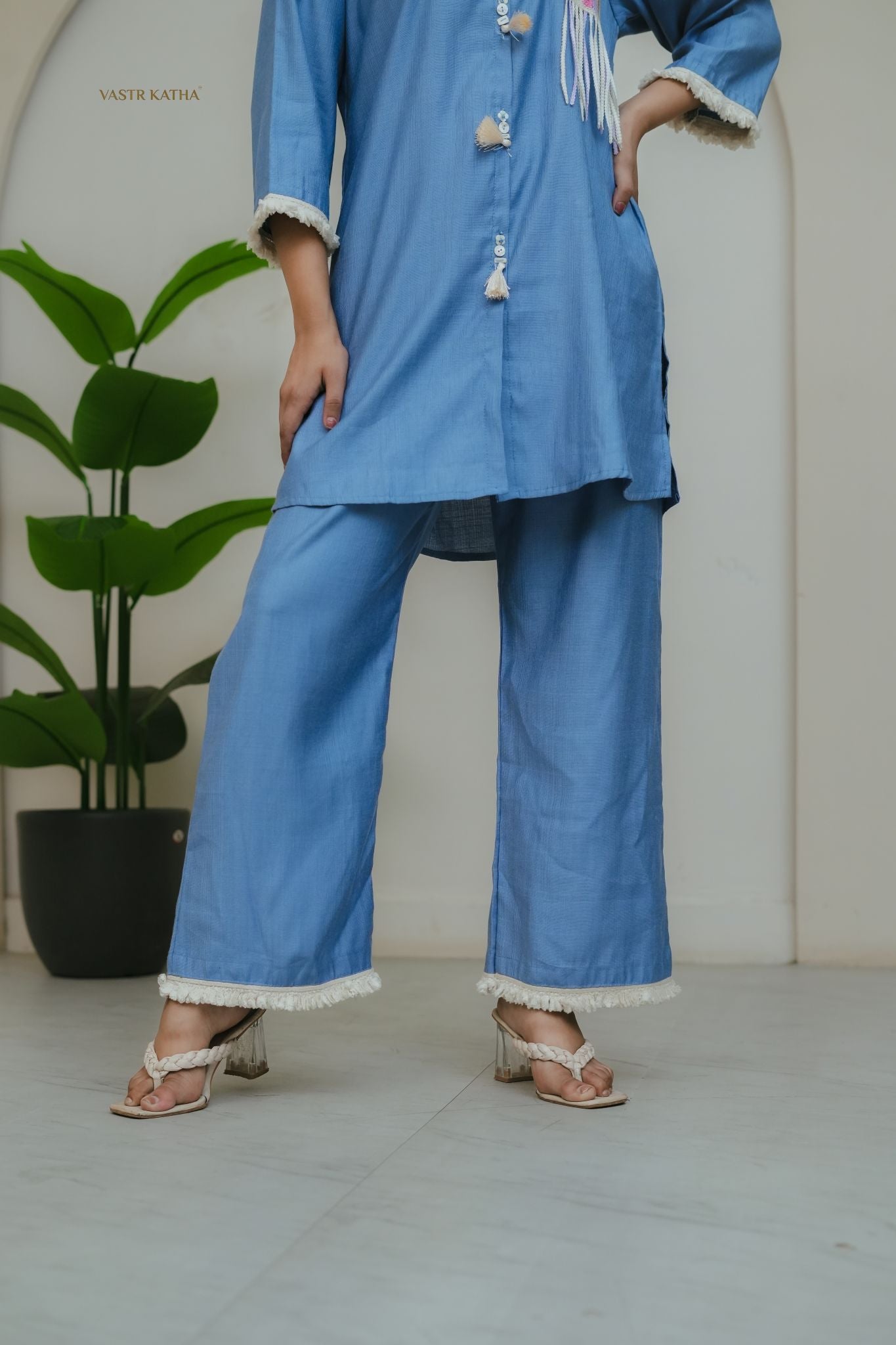 Cerulean Tassel Co-ord Set