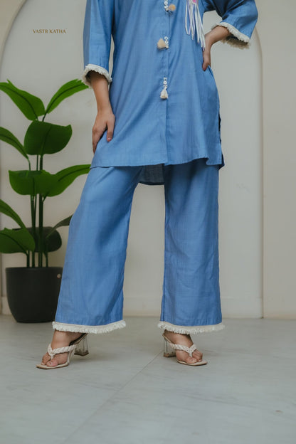 Cerulean Tassel Co-ord Set