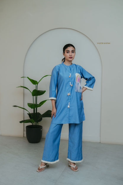 Cerulean Tassel Co-ord Set