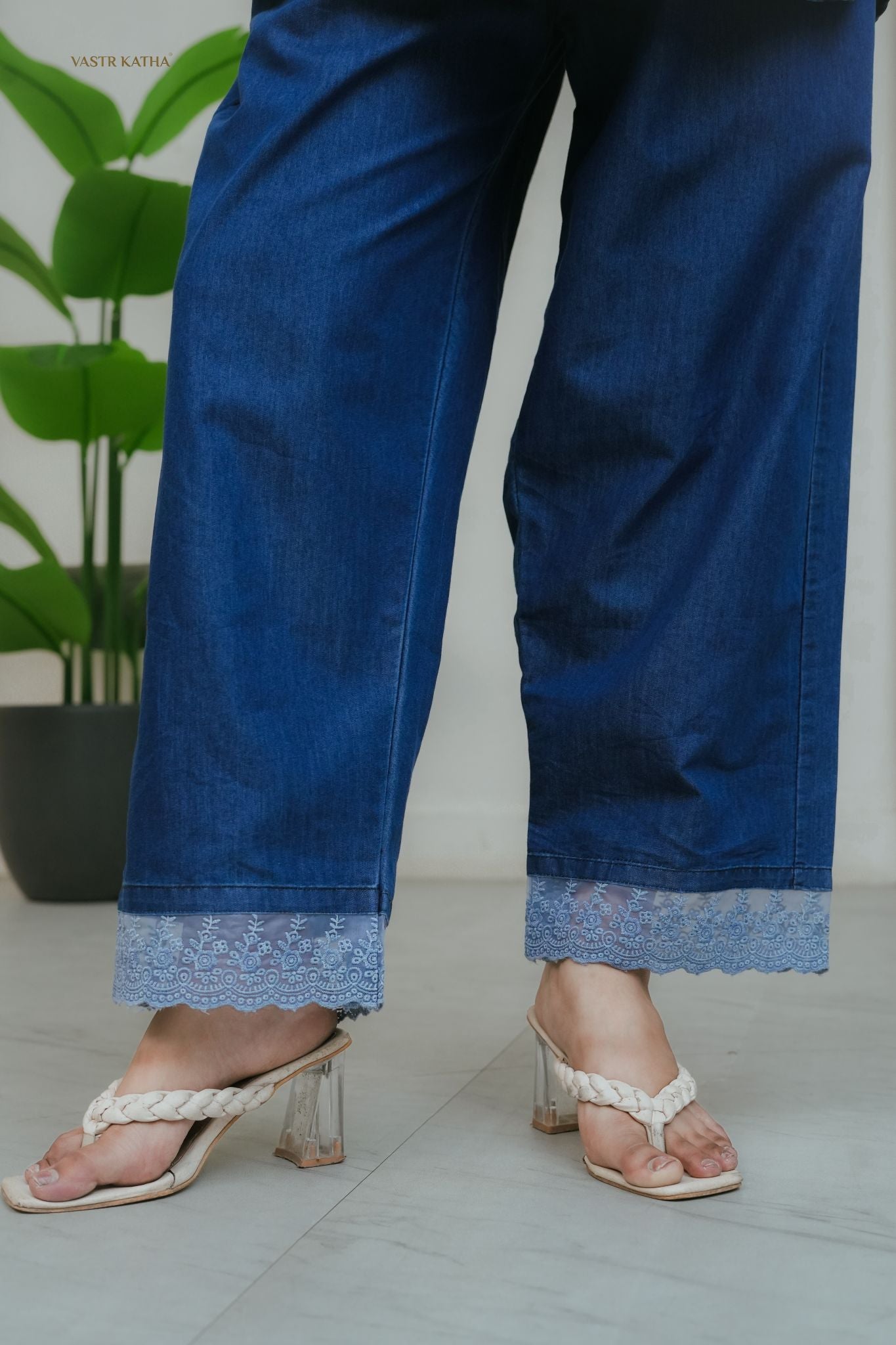 Embroidered Denim Co-ord Set