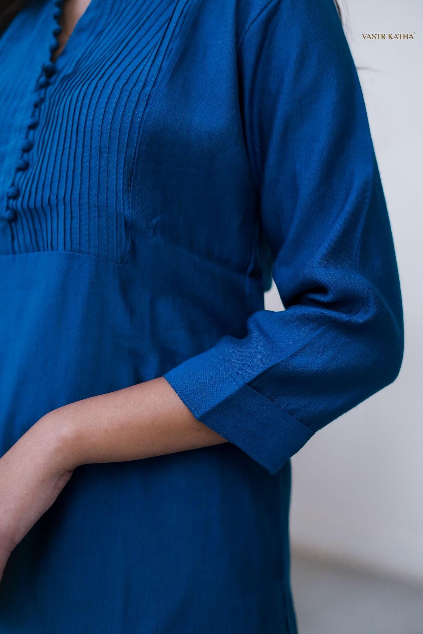 Royal Blue Straight Kurti